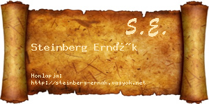 Steinberg Ernák névjegykártya